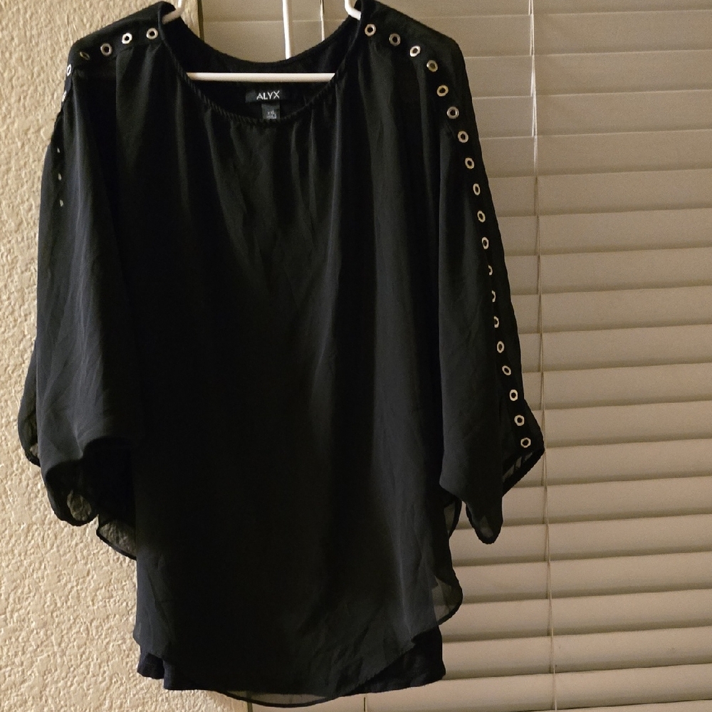 Alyx Black Embellished Boxy Blouse